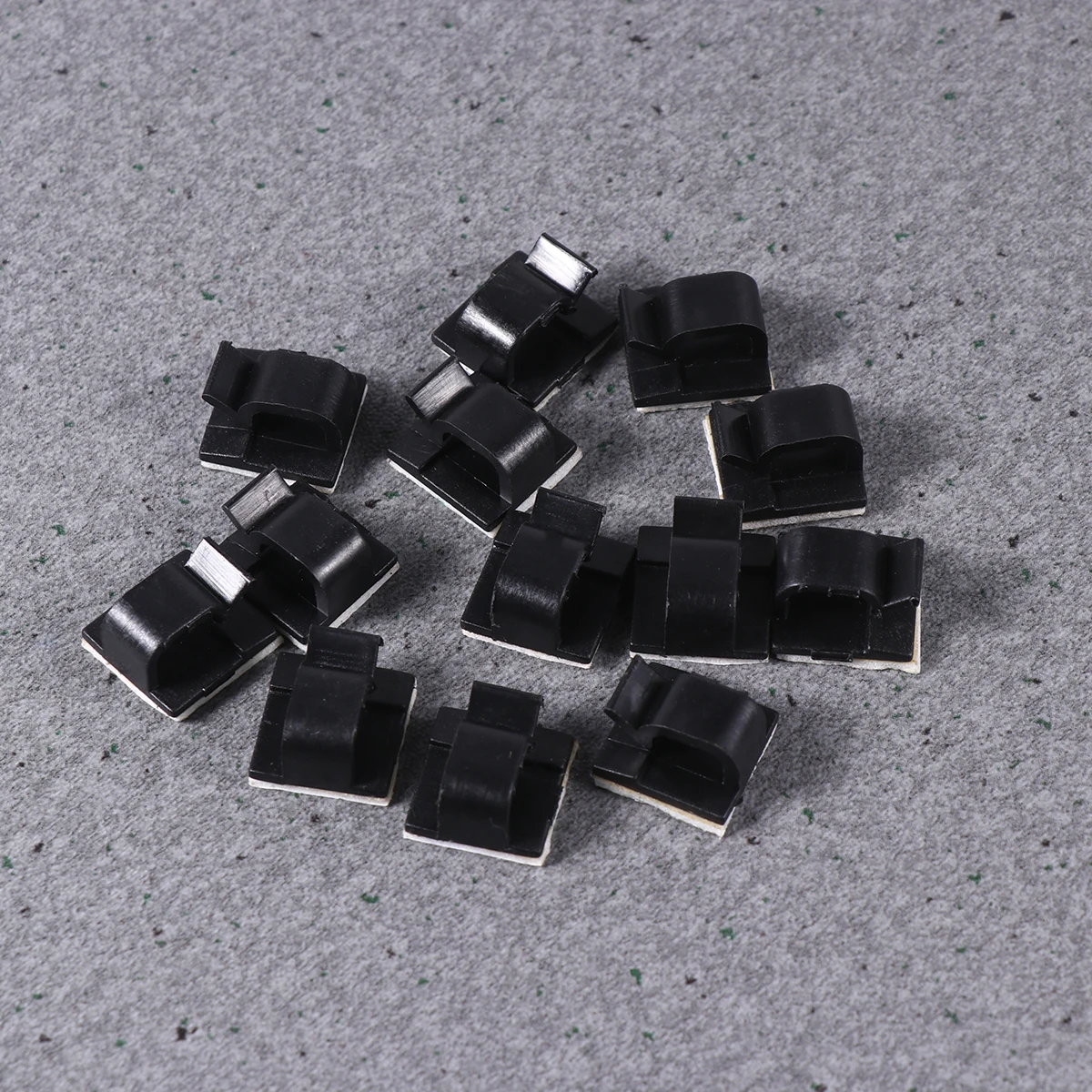 

100 Pcs Wiring Button Self Adhesive Cable Clamp Wire Management Holder Clip Clips Tie Power