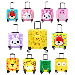 Trolley per bambini da 18 pollici ruota universale Cartoon Little Yellow Duck bagaglio portatile custodia multifunzione per imbarco