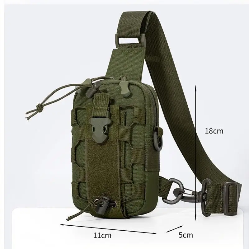 Tactical Sling Front Chest Bag Multifunctional Outdoor Fanny Pack Outdoor Hiking Mountaineering Mobile Phone Messenger Bag