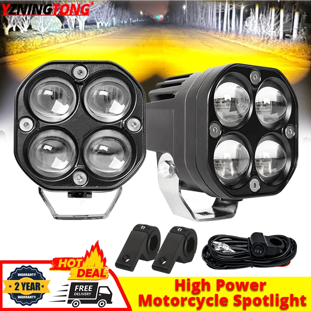 

Motorcycle LED Headlight Bulbs Car Moto Lens Led Spotlight Fog Lights Projector Motocross Signals Headlamp Lighting for Kawasaki