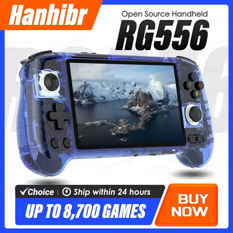 ANBERNIC RG556 휴대용 게임 콘솔 5.48'' AMOLED 스크린 안드로이드 시스템 5500mAH 배터리 Bluetooth5.0 휴대용 비디오 게임 플레이어