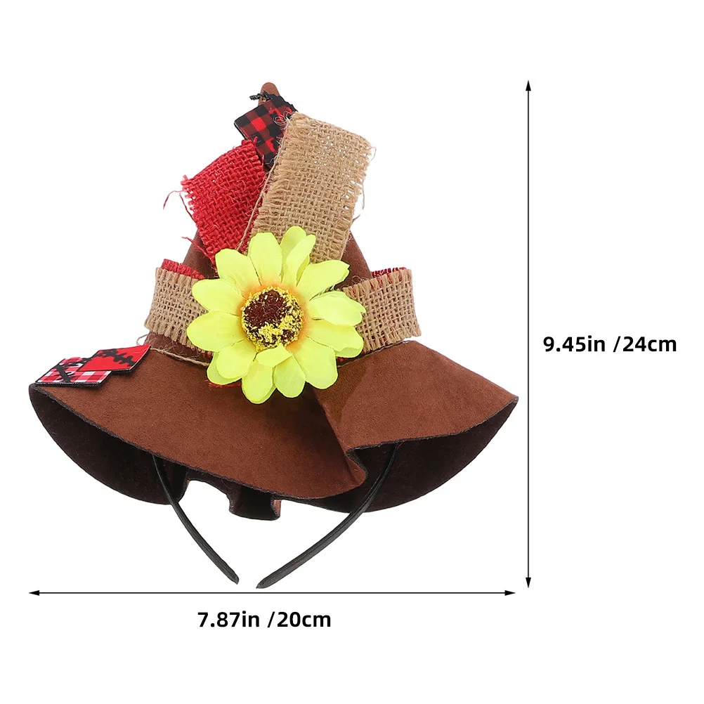 

4Pcs Halloween Cosplay Straw Costume Colorful Patch Hat Wristband Necklace Festival Party Props Halloween Straw Costume