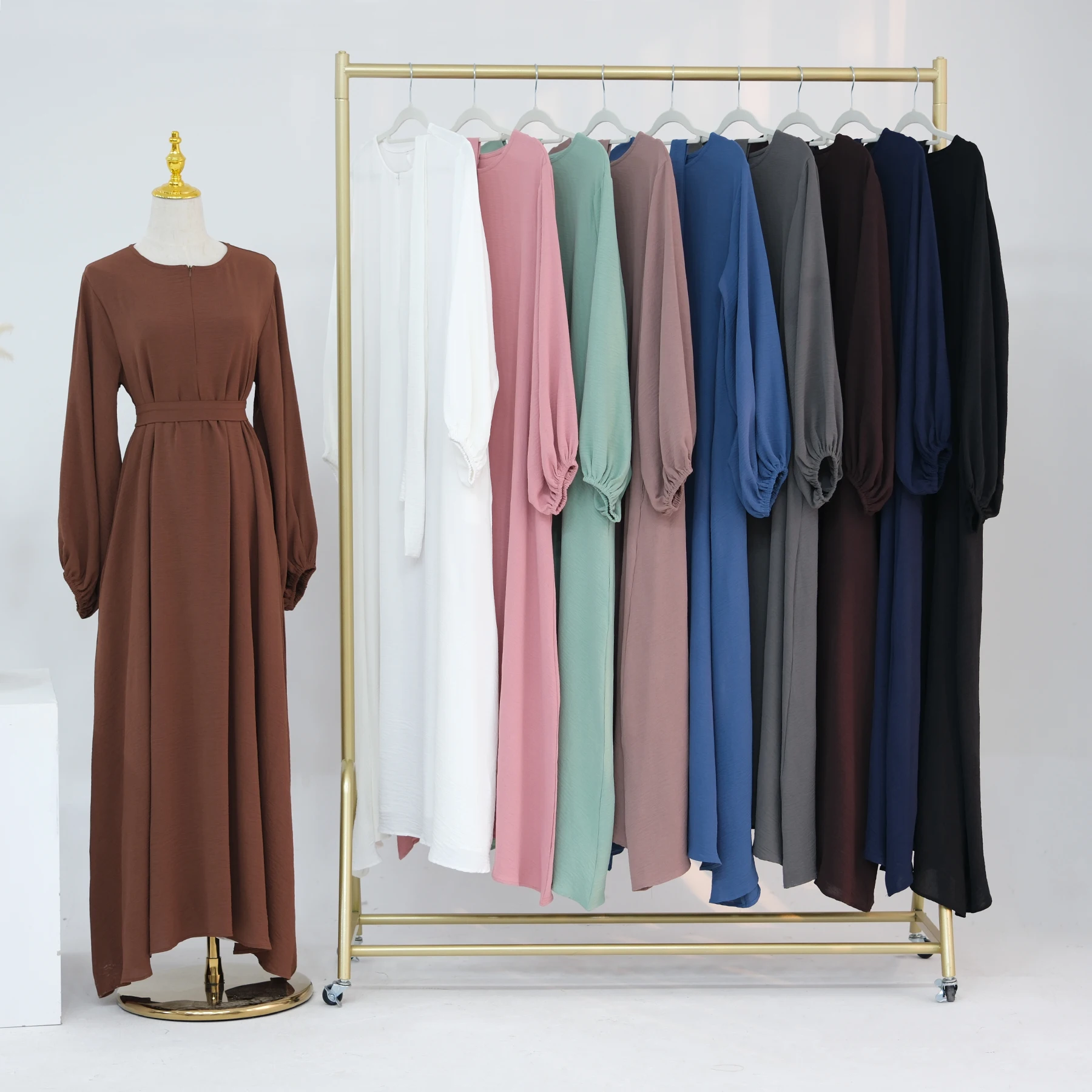 

Modest Casual Abaya Prayer Muslim Women Open Zipper Long Maxi Dress Turkey Dubai Khimar Femme Islamic Arab Robe Jalabiya Ramadan