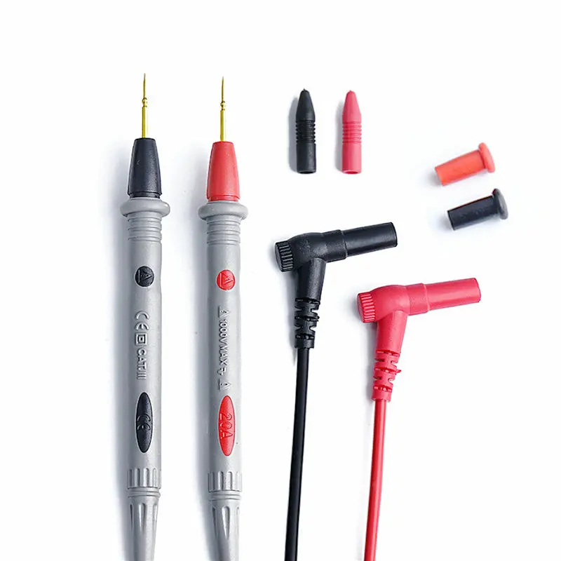 Sonde multimètre numérique avec fil en silicone souple, pointe de voiture, fils de test universels avec pince crocodile pour LED Polaroid, 1 paire