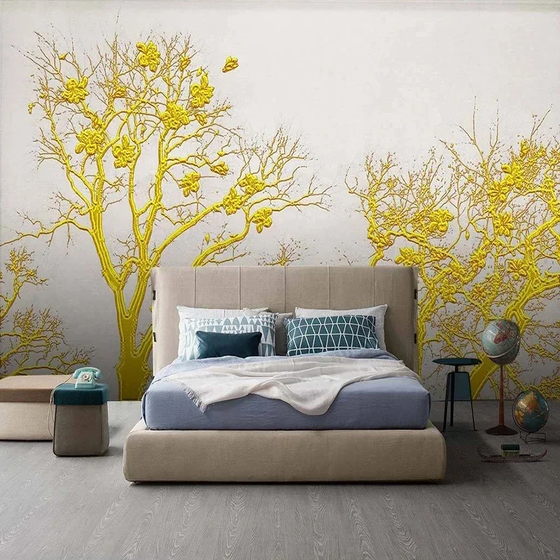 Custom Mural Wallpaper Modern 3D Abstract Decorative Oil Painting Woods Background Wall Decor Living Room TV Bedroom Tapety Art