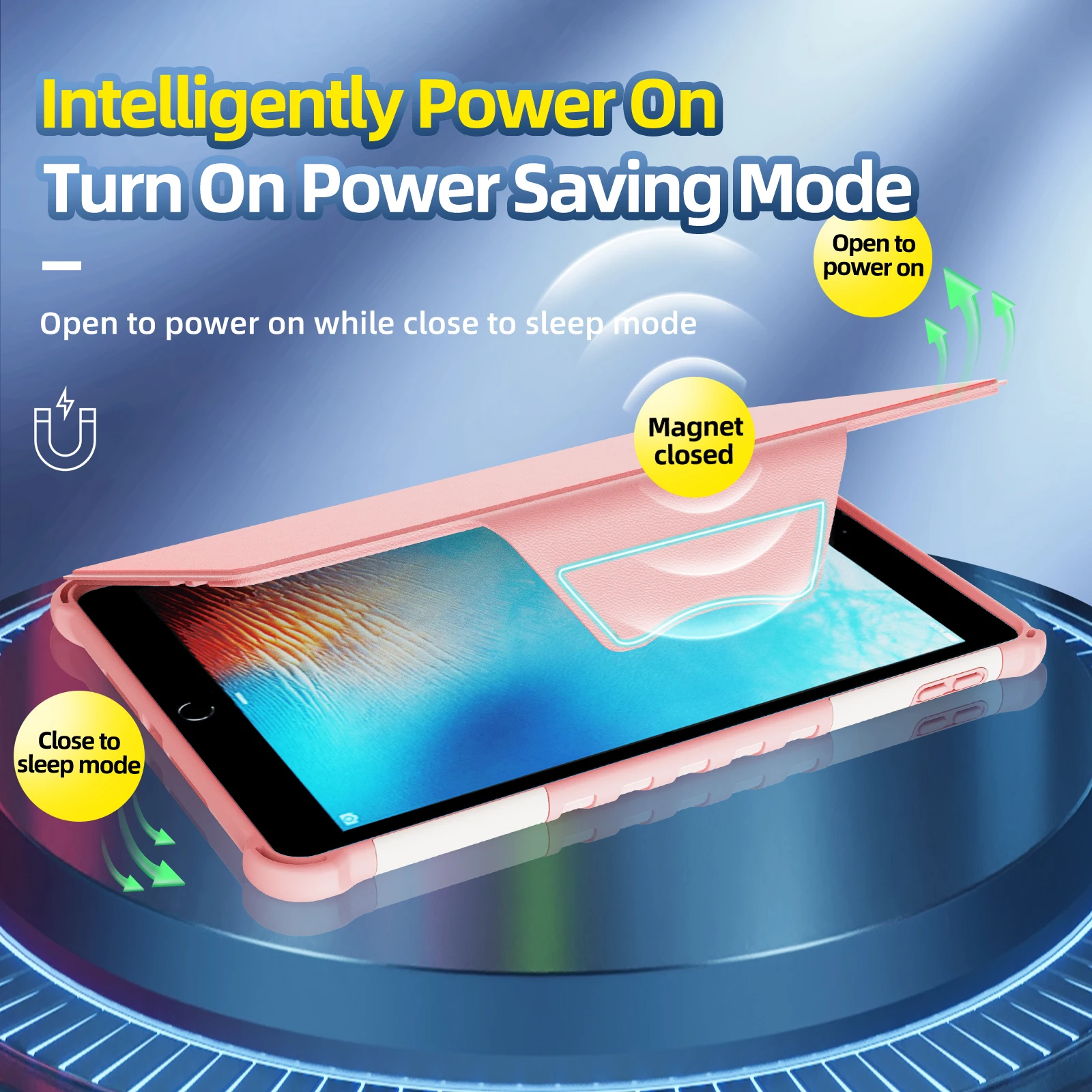Magnetic Smart Case For iPad 10.2 2019 2020 2021 7th 8th 9th Air 3 Pro 10.5 9.7 2017 2018 5th 6th Gen. 360 Rotating Stand Cover