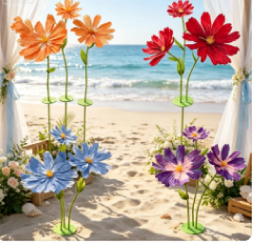 زهور صناعية عملاقة من الورق عل - مراجعة Wedding Party Supply Store وسعره