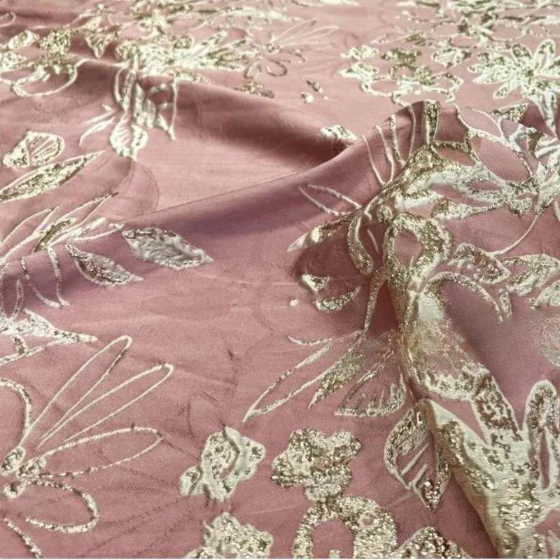 

Трехмерная рельефная цветочная тканая жаккардовая ткань, высокое качество, новая парча в китайском стиле Qipao, модная одежда, ткань