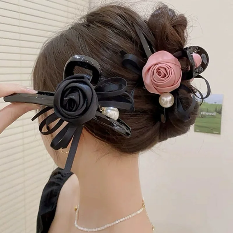 13 cm Rosen-Haarspange, große Haarklammer, eleganter Haarschmuck, Pinzas Para El Cabello – Detail 13