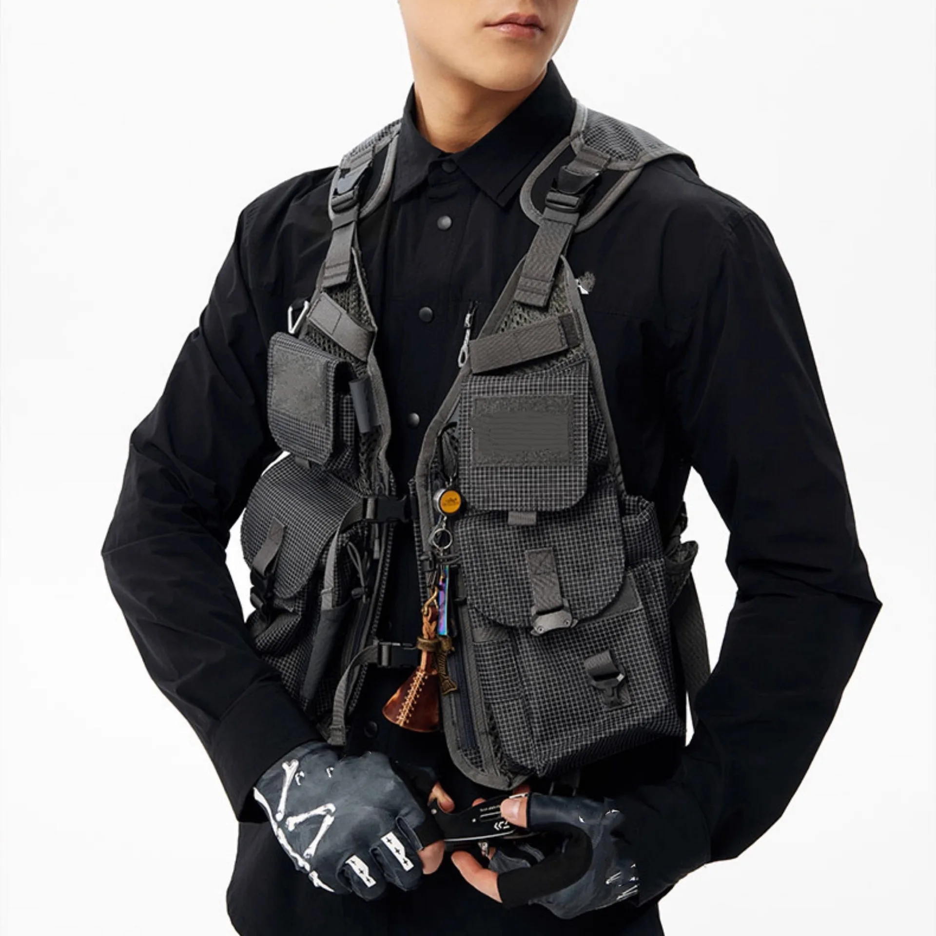 Outdoor Tactical Fishing Vest Men Women Multi Pocket Multifunctional Fly Fishing Jacket Casual Camping Hiking Angling Gear