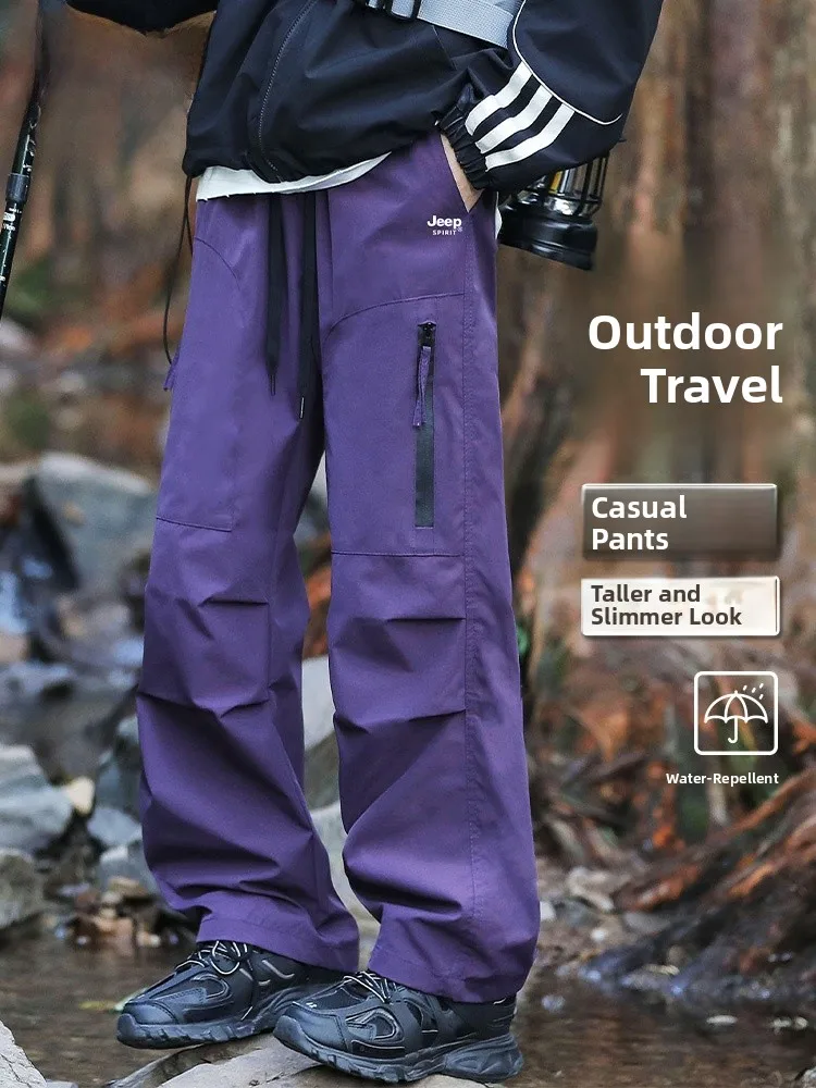 

Мужские брюки American High Street Work Pants, весна 2026, с широкими штанинами, для активного отдыха, быстросохнущие, спортивные, повседневные, длинные