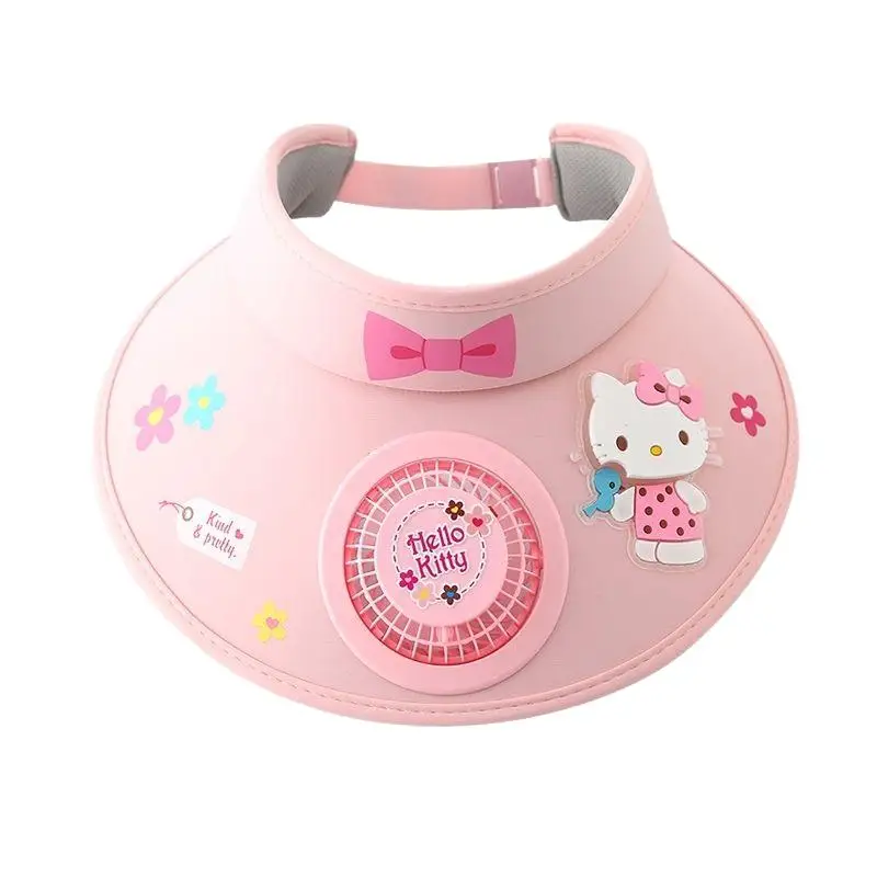 

Sanrio Детская шляпа с солнцезащитным кремом «Hello Kitty Kuromi» в стиле аниме Kawaii, шляпа с широкими полями для зарядки, летние детские подарки на открытом воздухе