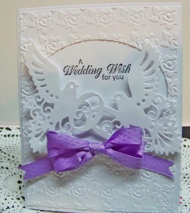 Wedding Dove Rings Metal Cutting Dies decoration Scrapbook Embossing Paper Craft Album Card Blade Punch Stencils diy