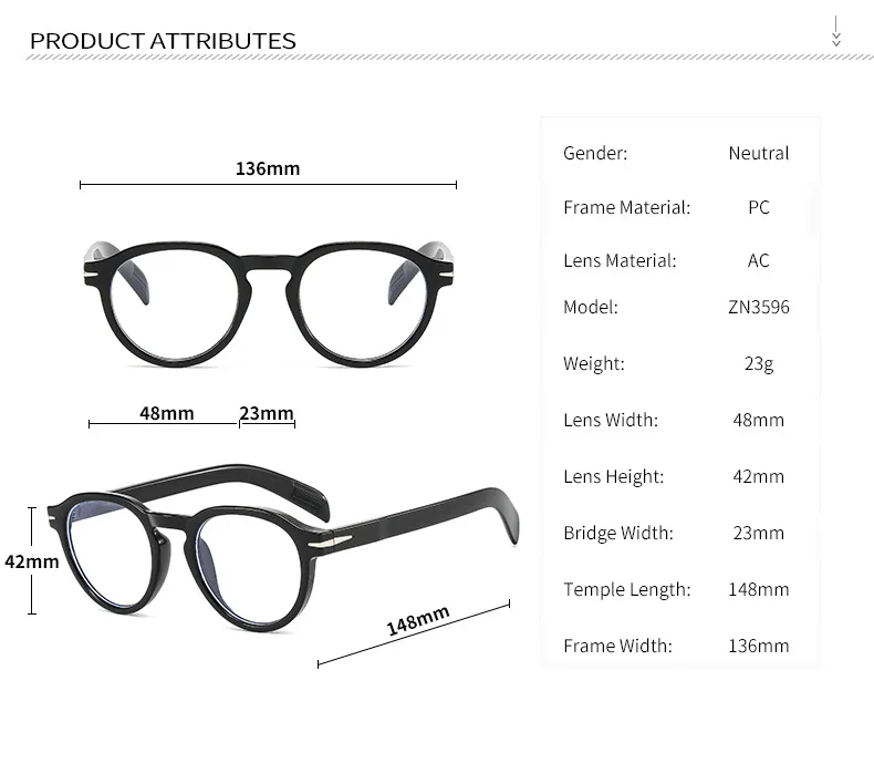 Anti Blue Light Glasses Frame 2024 Women Men Round Leopard Eyeglasses Frames Computer Transparent Prescription Spectacles