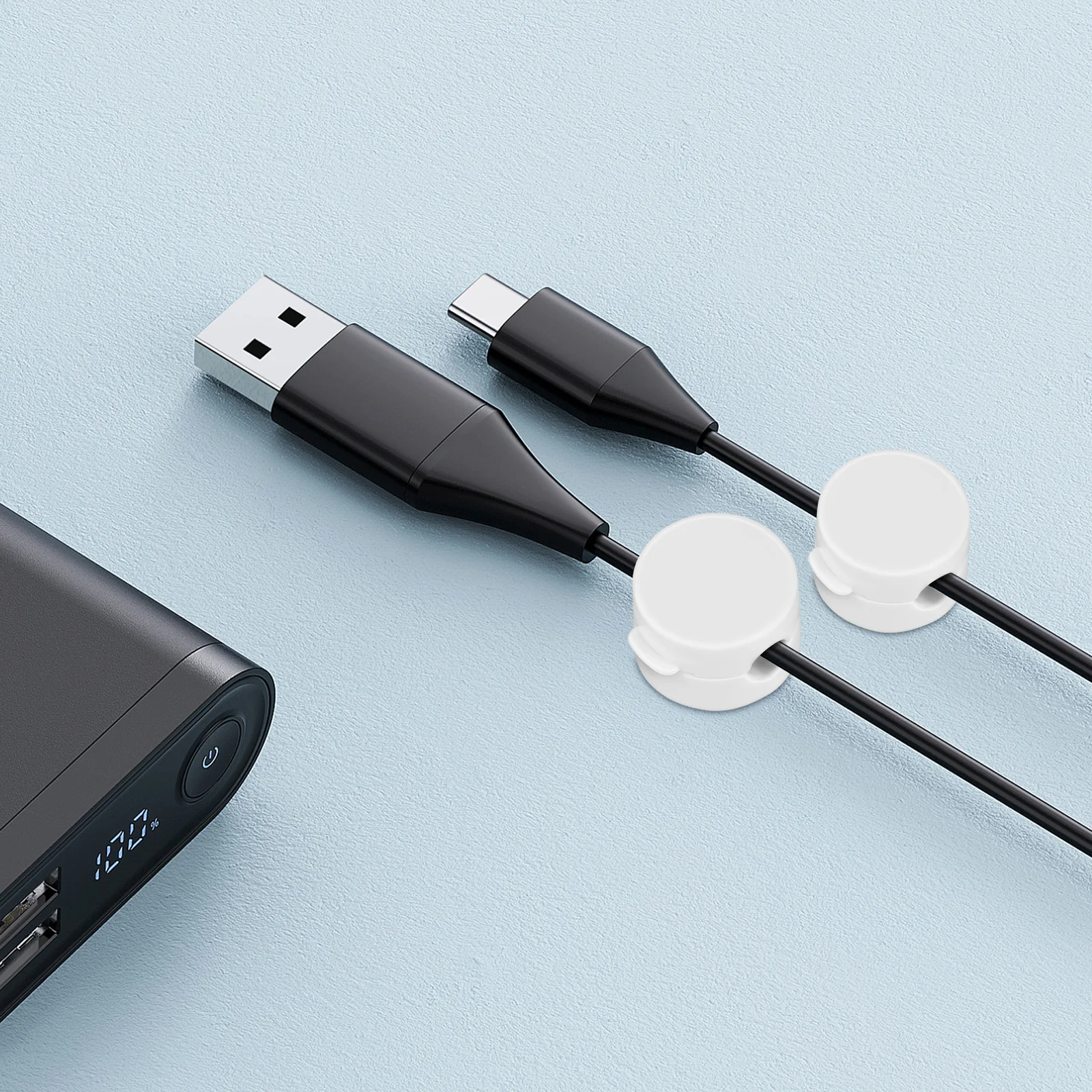 

6Pcs Cord Clips Magnetic Adhesive Cable Organizer for Charging Cords Home Office Car Cord Organizer Magnetic Cable Clips