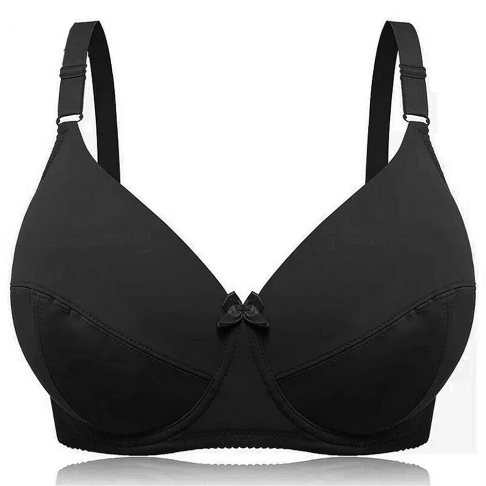 BCHRAYIUP Women's Underwire Non-Padded Plus Size Bra Sexy Minimizer Plunge Soft Cups Bra 36 38 40 42 44 46 48 50 52 54 C DD E F