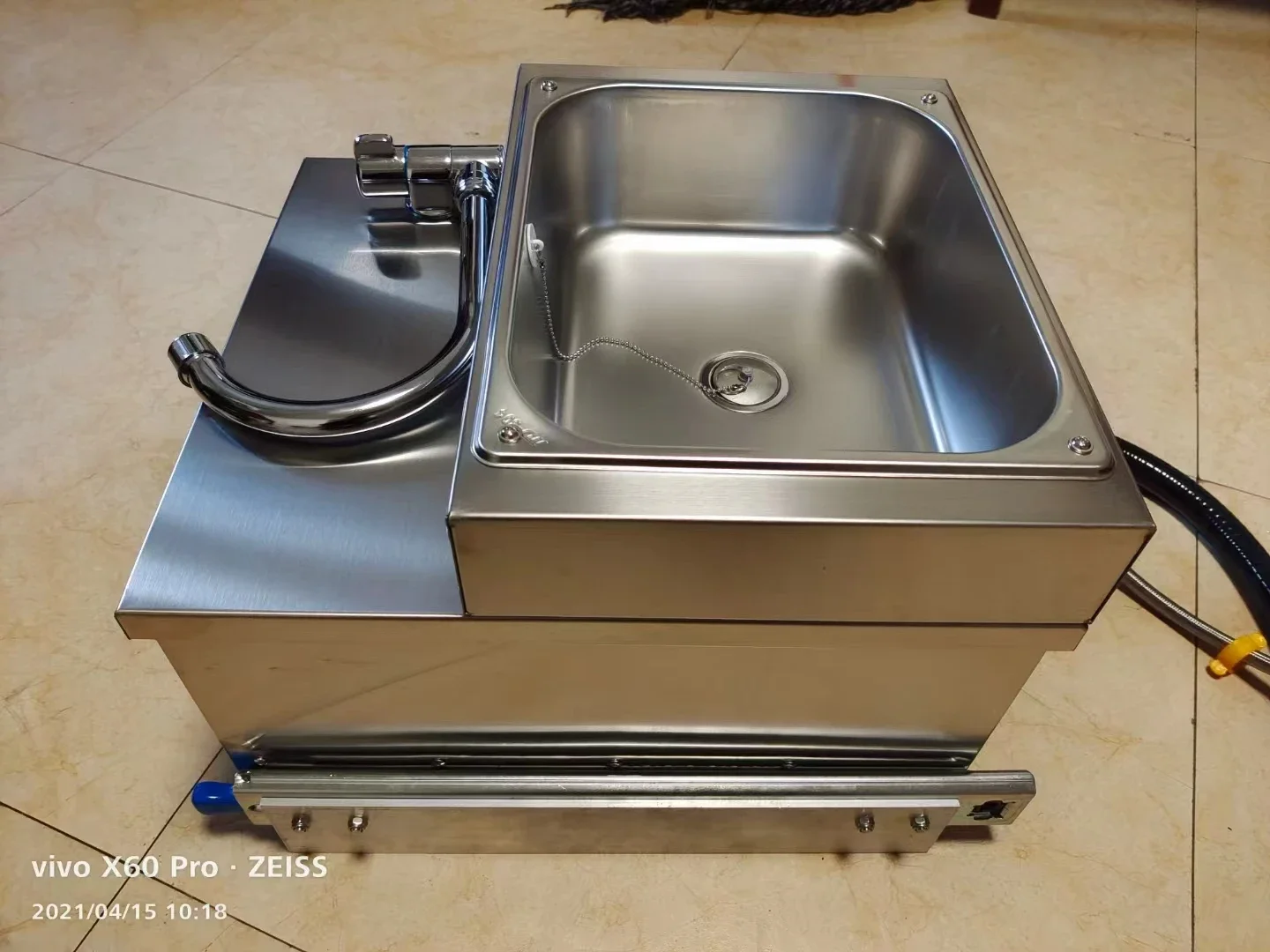 Portable Stainless Steel Pull-out Gas Stove Burner With Integrated Sink And Faucet