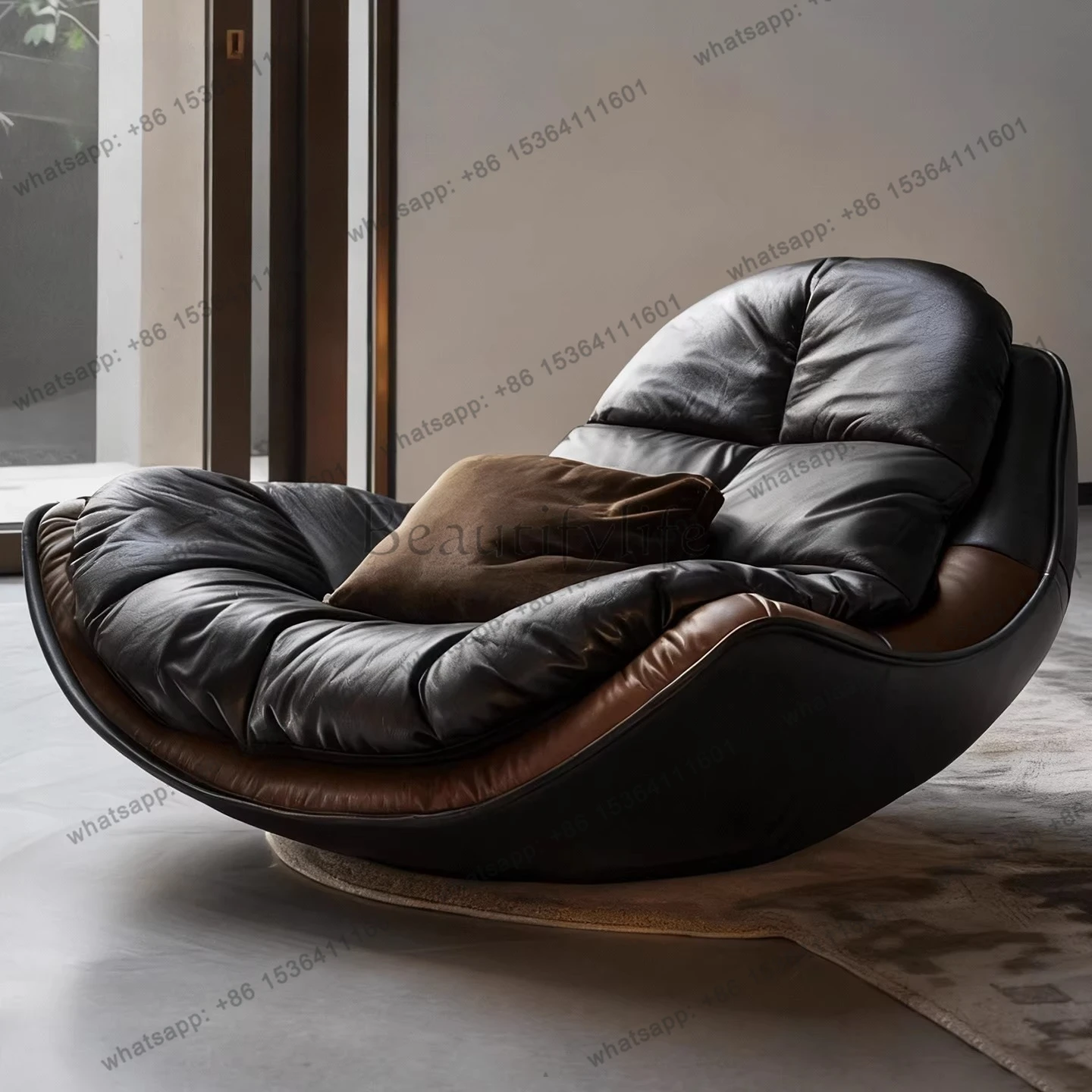 

Современный простой ленивый диван с одним креслом, светлый роскошный балкон, спальня, гостиная, домашнее кресло для отдыха