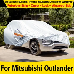 Full Car Cover Anti-UV Sun Rain Snow Scratch Prevent SUV Cover Windproof For Mitsubishi Outlander Airtrek 2001-2025