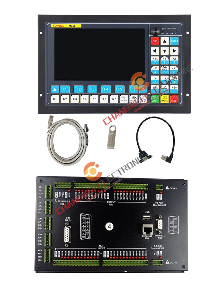 M350 atualização 3/4/5 eixo sistema de controle movimento cnc kit controlador mais recente atc prolongado teclado m3k para máquina gravura