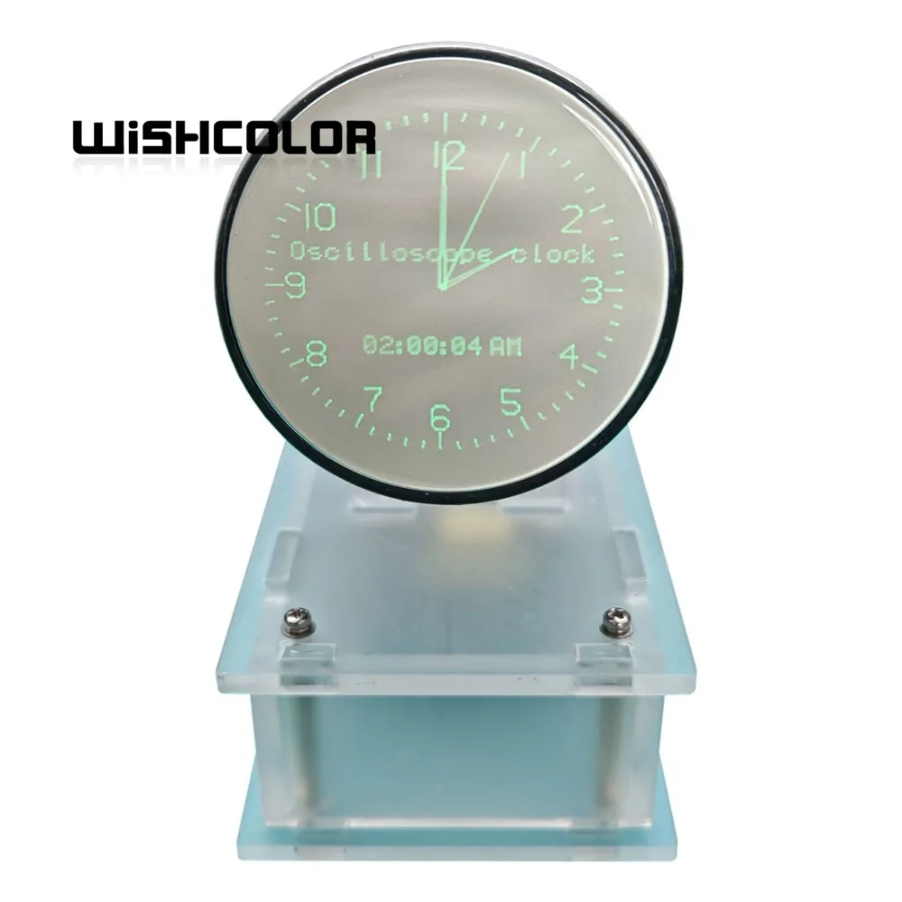 Wishcolor OSCLK-MK2 Upgraded 7SJ32J Oscilloscope+Driver Board 30+Combinations Tube Clock Handmade Electronic DIY Creative Clock