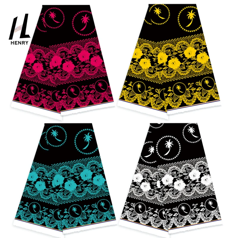 

Polyester printed women's clothing fabric islanders dresses Polyester fabrics yards