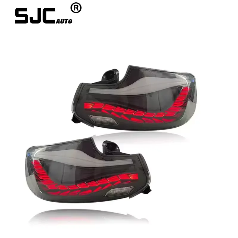 SJC Auto Car Tail Lights For BMW 2 series Dragon Scale Tail Light M2C F22 F23 F87 218 220i 230 OLED Taillights