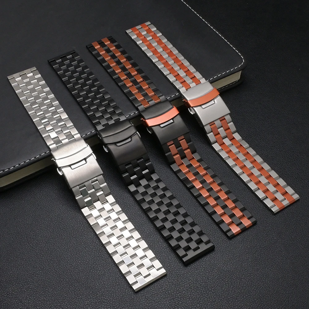 Cinturino in metallo di lusso da 22 mm per Huawei Watch GT 4 GT 5 Pro 46mm cinturino da uomo d'affari in acciaio inossidabile per braccialetto Huawei Watch 4 4 Pro