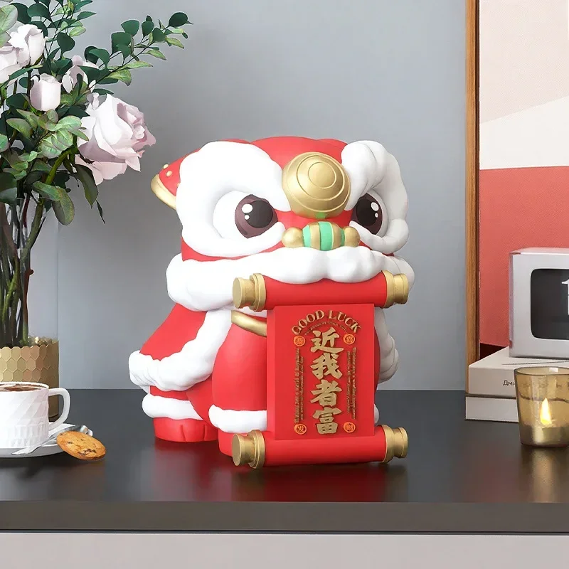 National Trend Lion Dance Ornaments Cashier Desk Front Desk Festive Decorations Living Room TV Cabinet Wine Cabinet Crafts Gifts