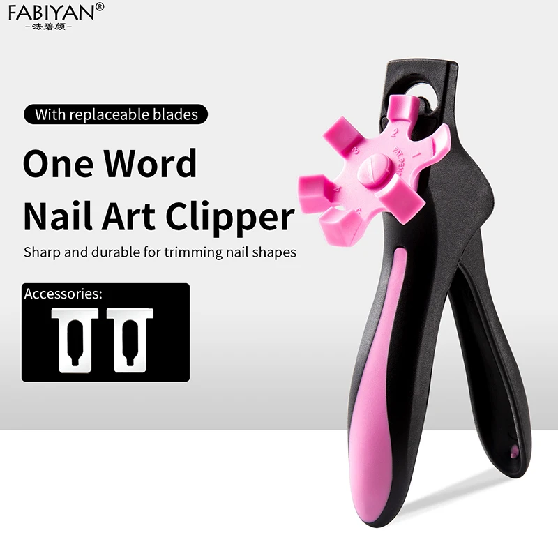 U-förmiger Nagelspitzen-Kantenschneider mit Ersatzklingen für Französische Acryl-Kunstnägel Maniküre-Werkzeug