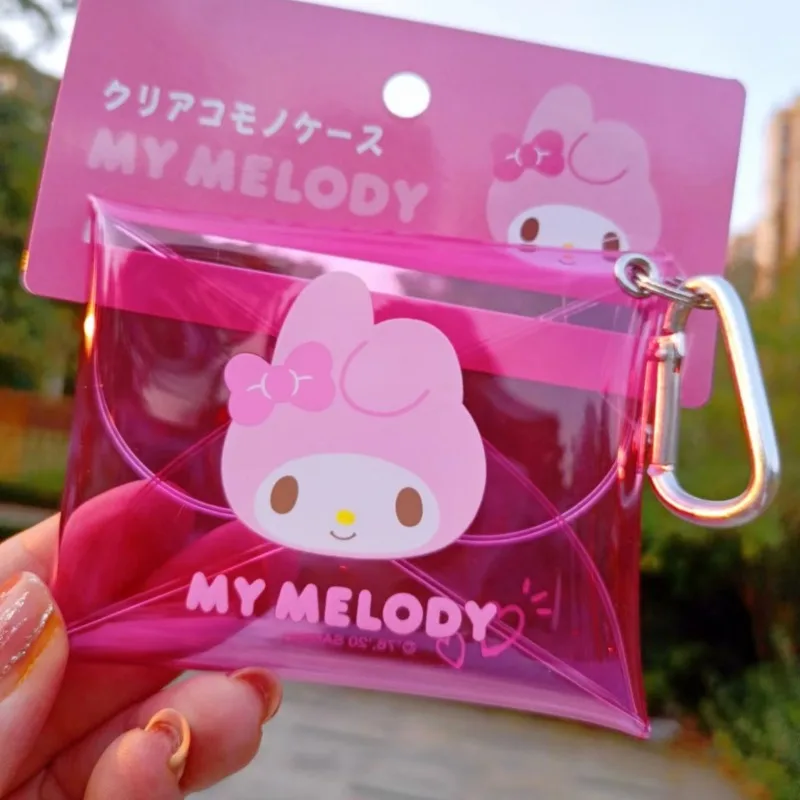 

Hello Kitty My Melody Anime Kawaii MINISO Ins Handbag Cute Cartoon Cinnamoroll Coin Wallet Storage Bag Gifts for Girls