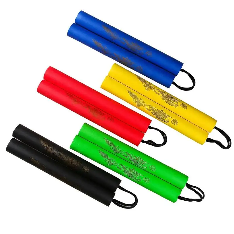 2 pz/lotto arti marziali schiuma Nunchakus bambini catene di corda plastica Nunchakus bambini Kung Fu Wushu Nunchucks Trainer per principianti