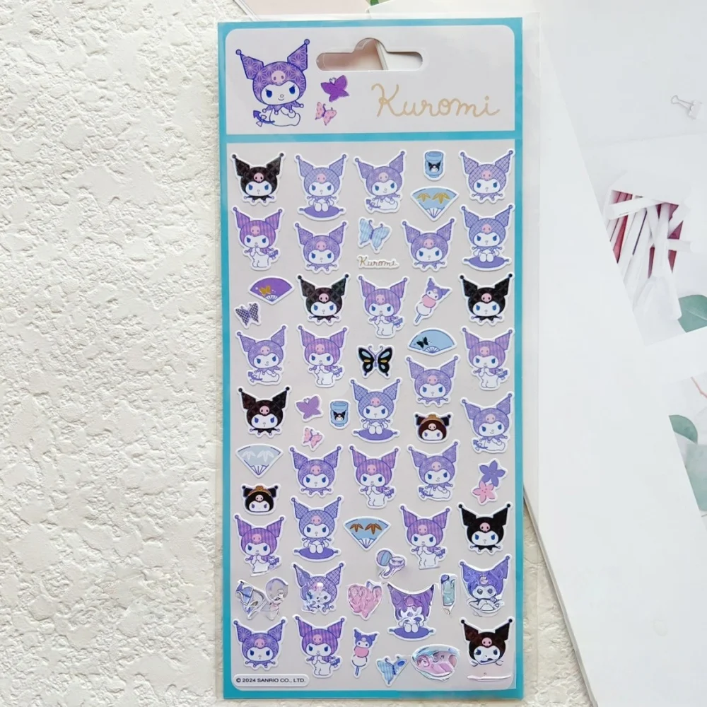 Echte Sanrio Hello Kitty Kuromi Cartoon Sticker voor Telefoon Camera Bagage Journal Decals Handboek Decoratie Meisjes Geschenken