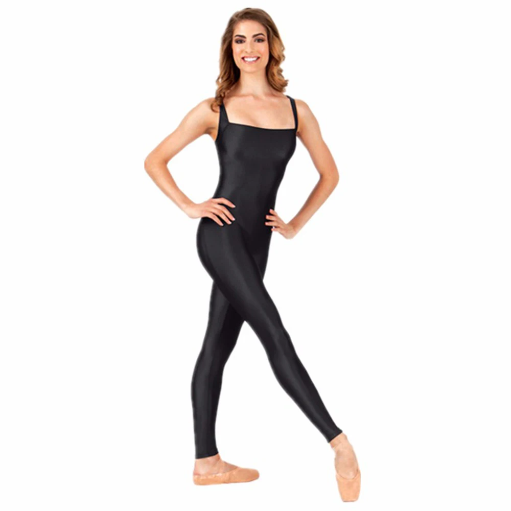 Aoylisey gris femmes Nylon réservoir Unitard élastique échelle dos adultes sans manches Ballet Unitards body scène Performance costumes