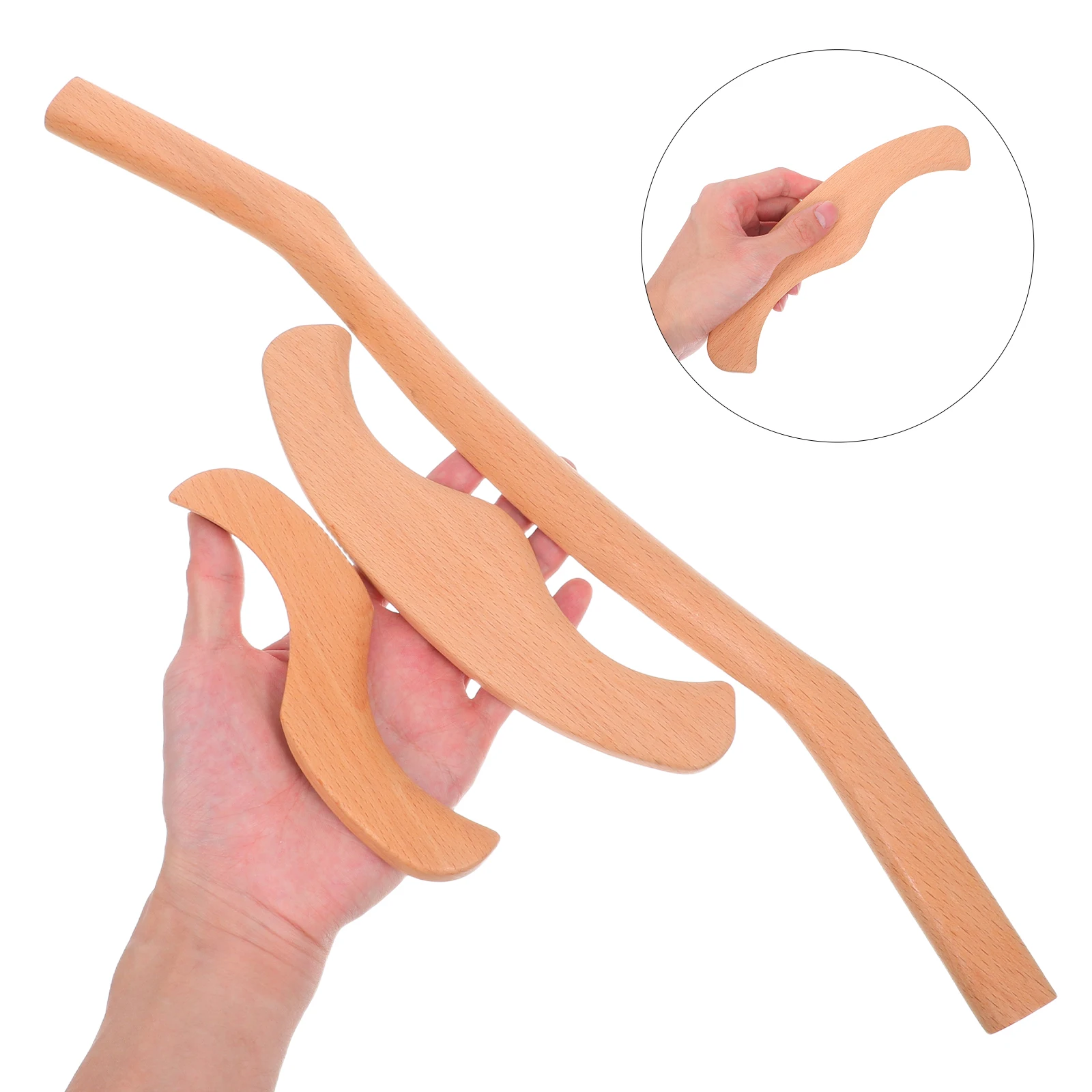 

1 комплект, массажный скребок из натурального бука, палочка Гуа Ша, скульптура тела, облегчение мышц, деревянный ручной терапевтический инструмент для усталости