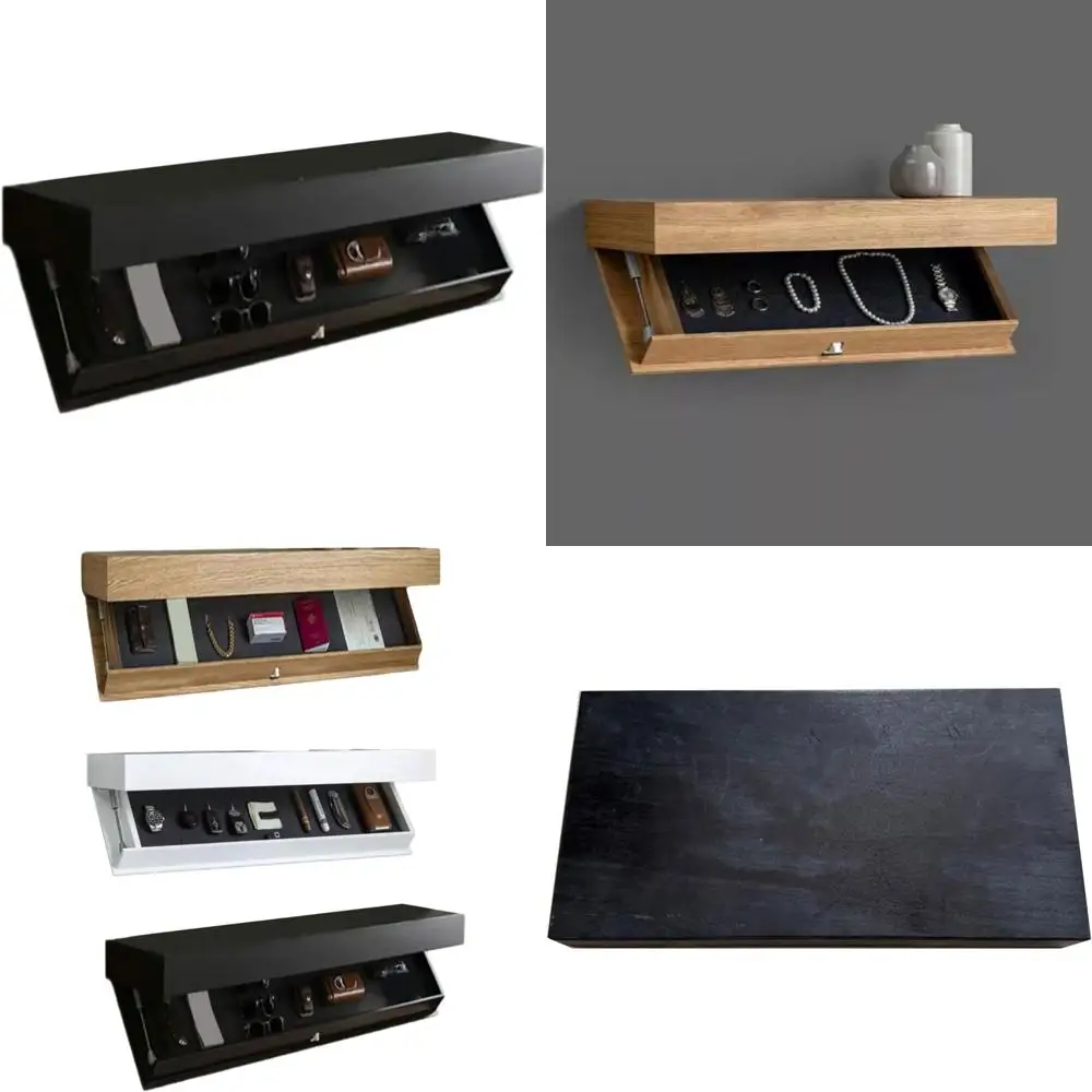 

Wall Mounted Concealed Storage Box for Valuables and Privacy - Floating Wine Cabinet with Secret Compartment Furniture