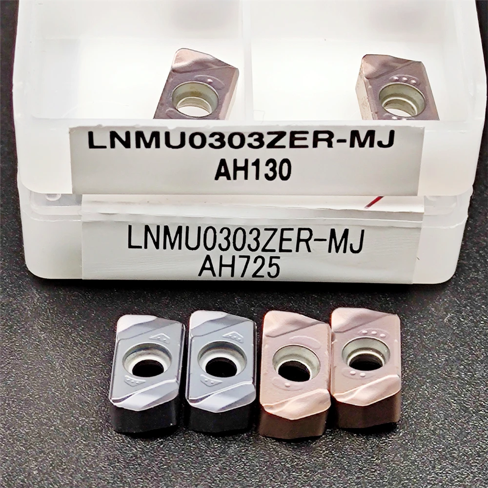 10PCS LNMU0303 Turning insert LNMU0303ZER MJ AH130/AH725 carbide double-sided fast feed cutting insert cutting tool LNMU 0303