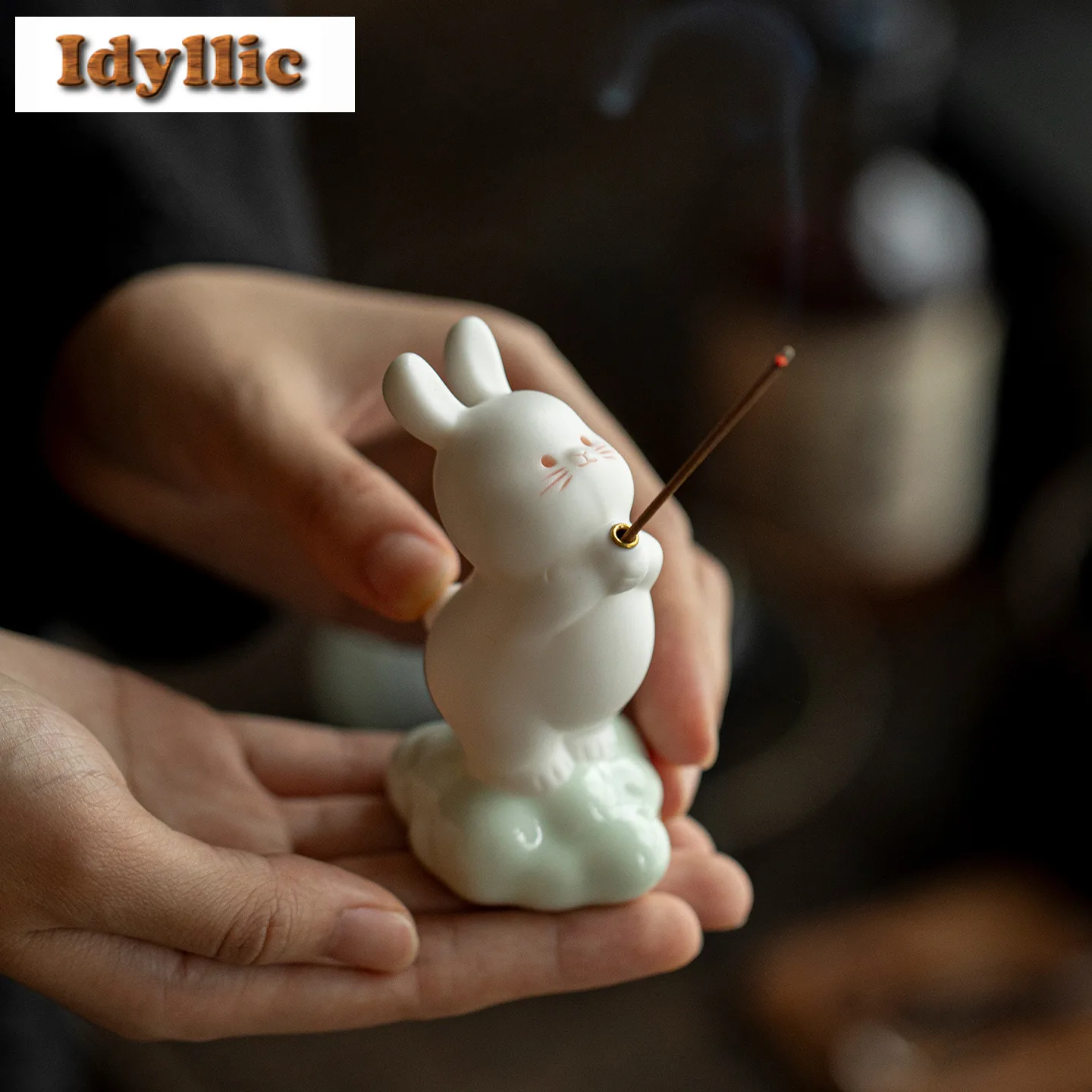 لطيف أرنب حامل البخور ضباب التدخين البواخر البخور الشعلات الوقوف للبخور عززات مبخرة اكسسوارات داخلية الحرفية