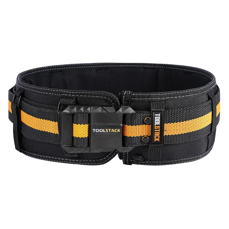TOOLSTACK Heavy Construction Belt Thickened Widen High-Quality Work Belt Adjustable Buckle Waist Support Protector Working Belt