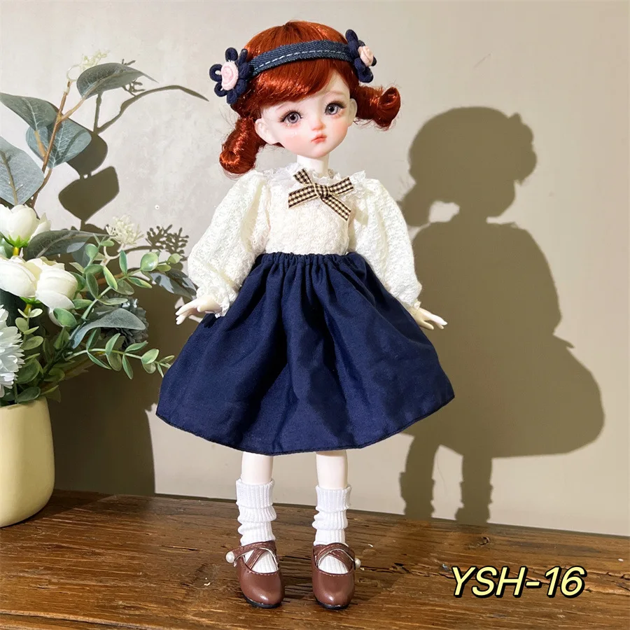 

Simple and Fashionable 30 Cm Doll Clothes Retro Forest Palace Style Skirt Lolita Skirt Cute 6-point BJD Doll Dress Up Clothes