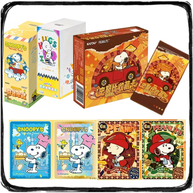 Boîte d'origine Snoopy Card Peanut Comic Collection Card Companion Pack Miracle Collection World Travel Card Jouets cadeaux pour enfants