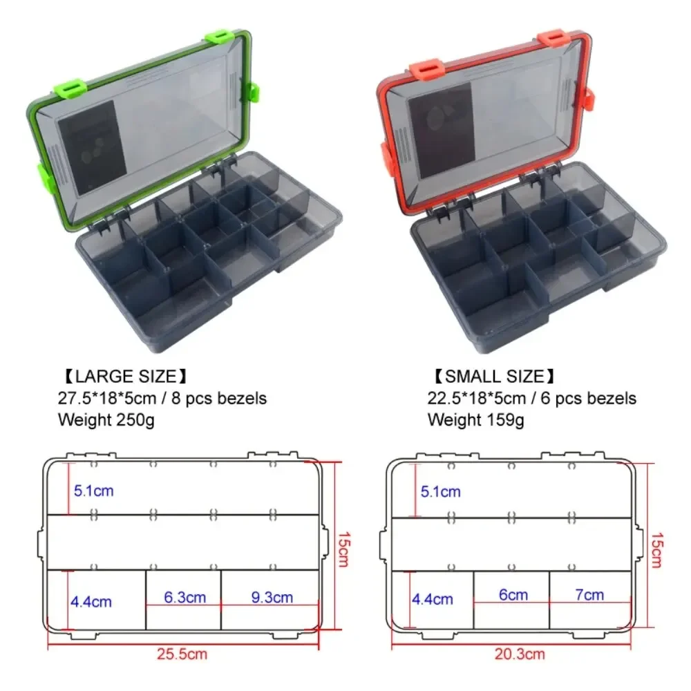 Fishing Tackle Box Large Capacity Waterproof Accessories Hook Storage Lure Bait Tray Storage Lure Bait Organizer Boxes