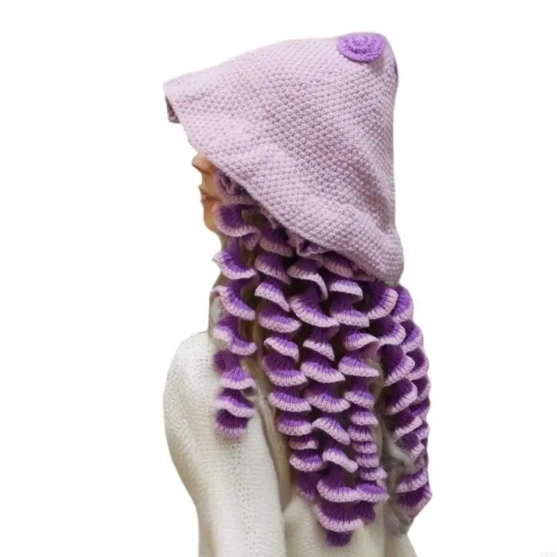 

Jellyfish Pullover Hat Warm Breathable Caps for Women Teens Everyday Use F3MD