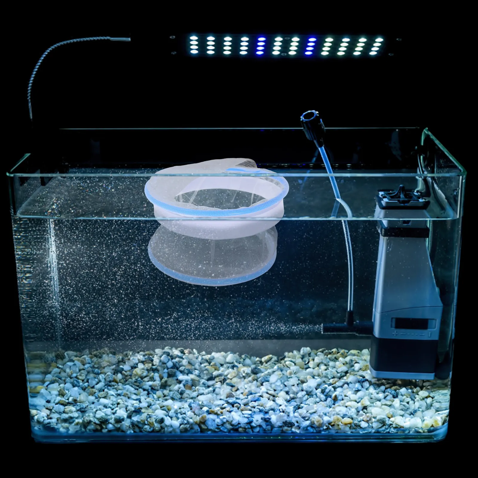 2 Peças Caixa de Criação Circular Transparente para Guppies, Tanque de Incubação para Aquário com Câmara de Isolamento de Viveiro de Malha Fina para Peixes