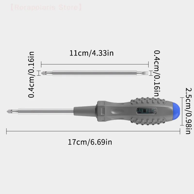 2 In1Induction Electric Pen Multi-Purpose Heavy Duty Test Pen Magnetic Screwdriver With Double Color Light Voltmeter Power Detec