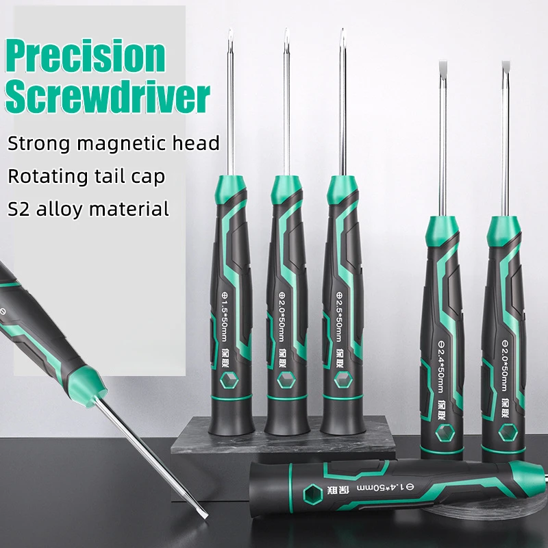 

Precision Phillips/Slotted Screwdriver Magnetic Screwdriver with Rotary Head for Electronic Maintenance Repair Hand Tool