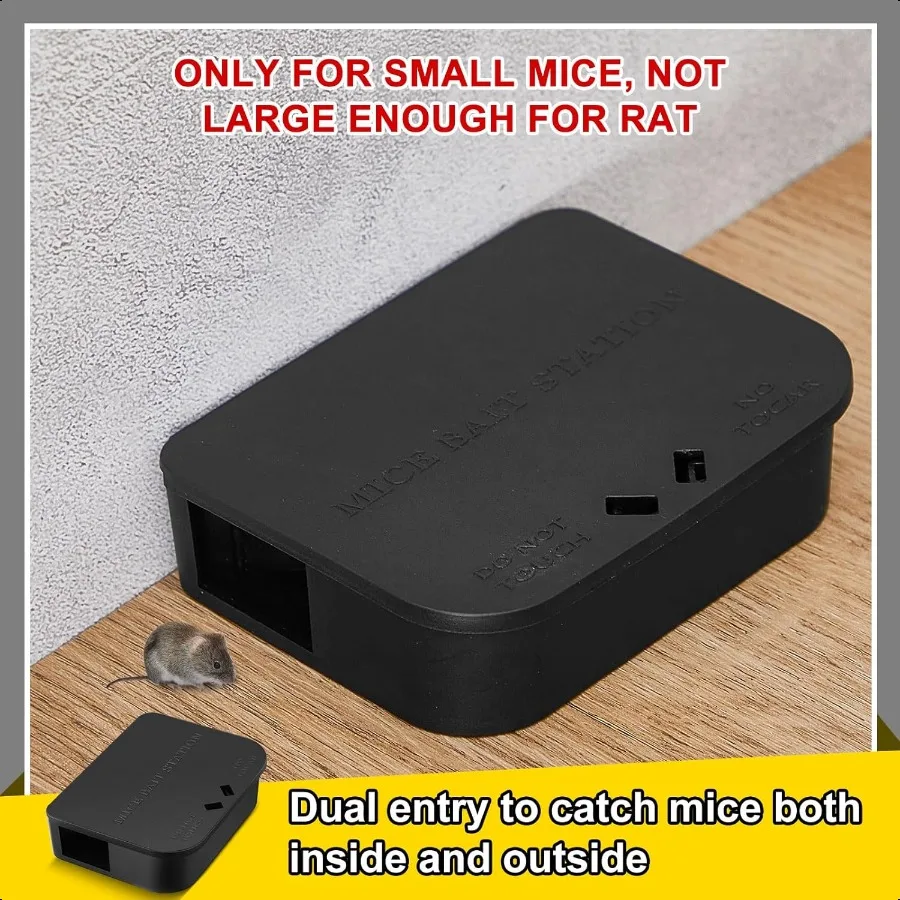 12 Pcs Mouse Bait Stations Mouse Stations with Keys Traps Keeps and Pets Indoor and Outdoor Only for Small Mice Bait Not Includ