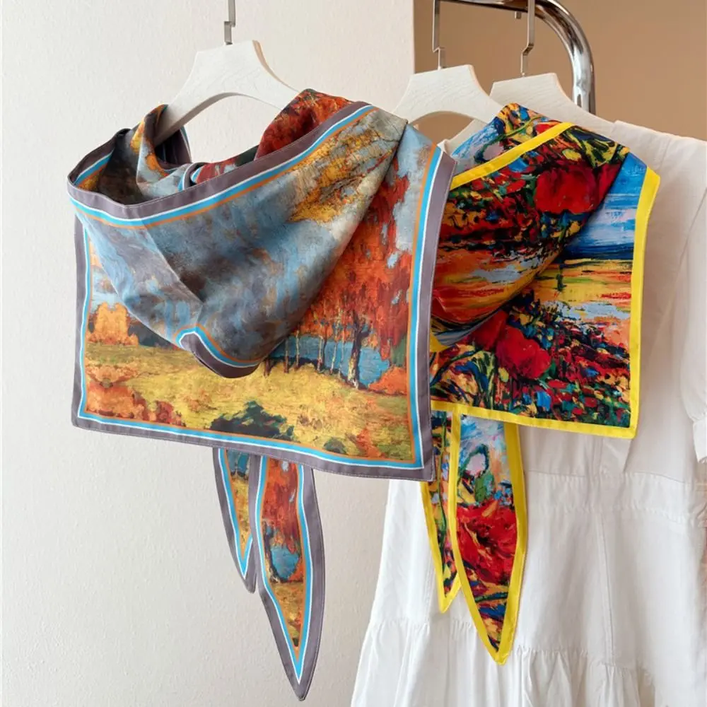 

National Style Summer Hooded Silk Shawl Sun Protection Windproof Sunscreen Scarf Luxury All-match Silk Scarf Hat Beach