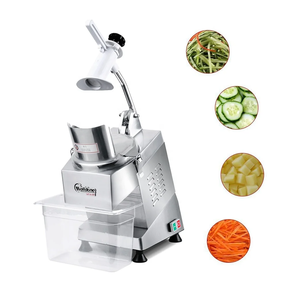 

Welldone Eco-Friendly Semi-automatic Vegetable & Fruit Cutter Machine 5 Knives for Home Commercial Use Slicer Shredder Dicer