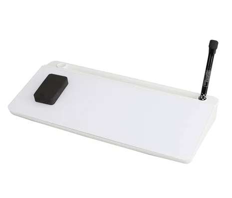 Hochwertiges Glas-Schreibtisch-Whiteboard mit Kunststoffgehäuse und Aufbewahrung für Haushalt und Büro